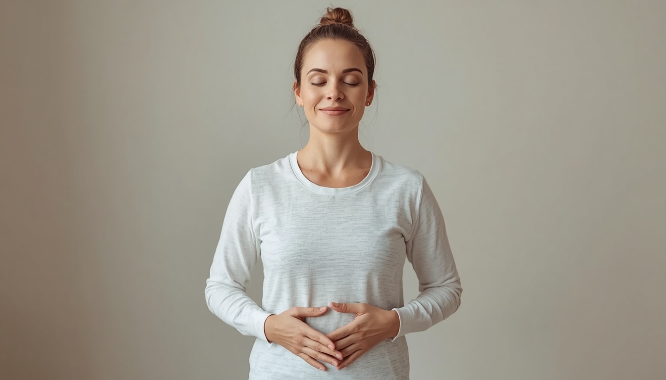 Instructor demonstrating breathing technique